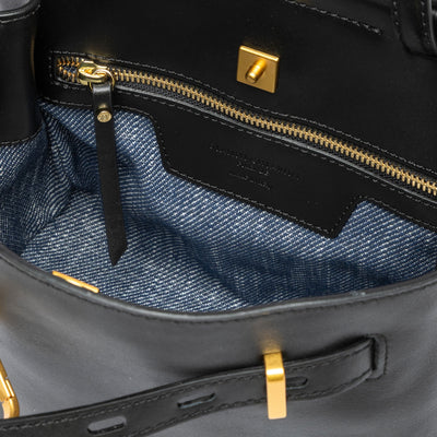 Borsa a mano Donna Tilda Nero con moschettone interno