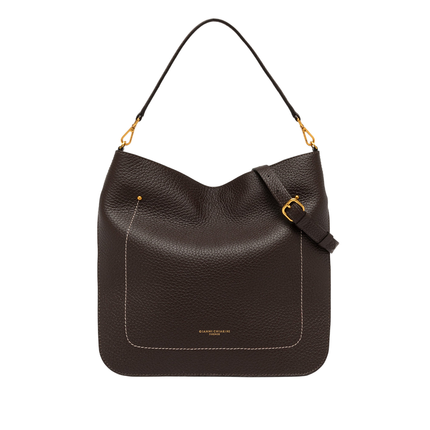 Borsa a mano Donna Olga in pelle Marrone scuro