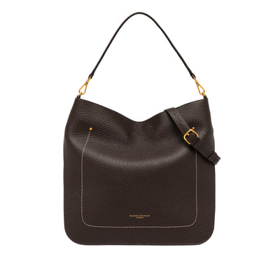 Borsa a mano Donna Olga in pelle Marrone scuro