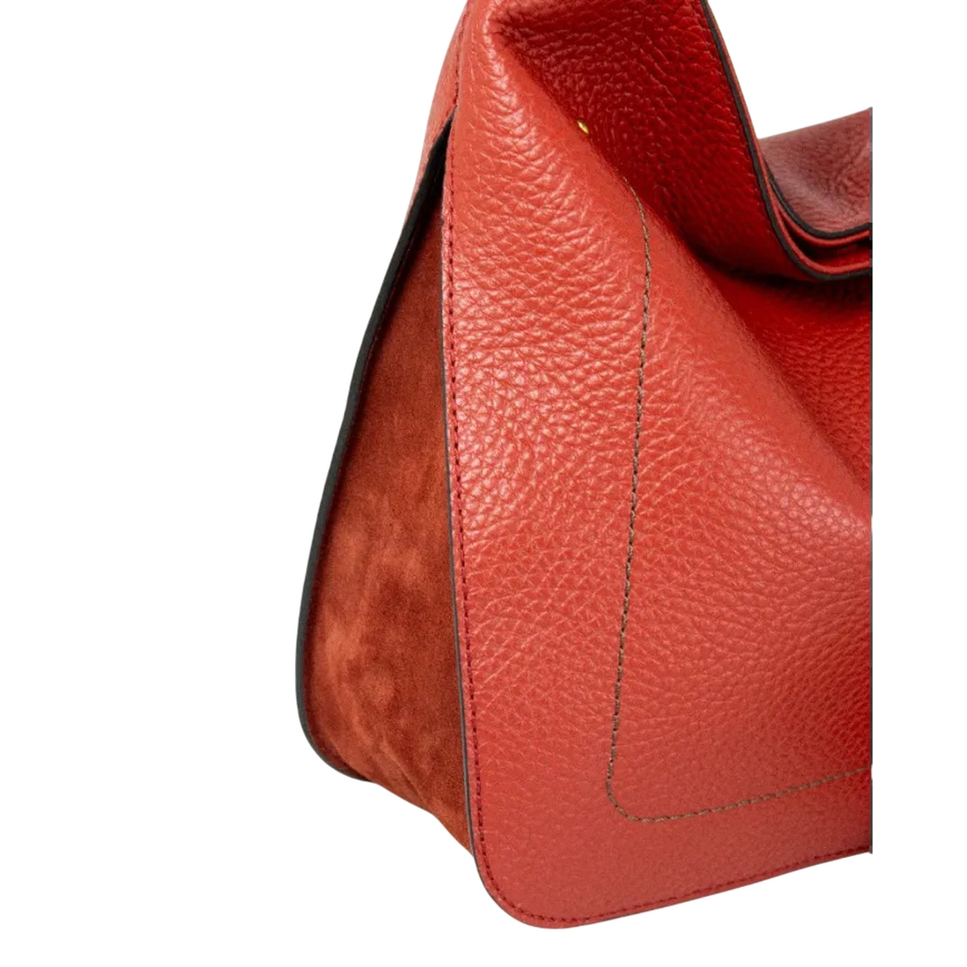 Borsa a mano Donna Olga in pelle Rosso dettaglio