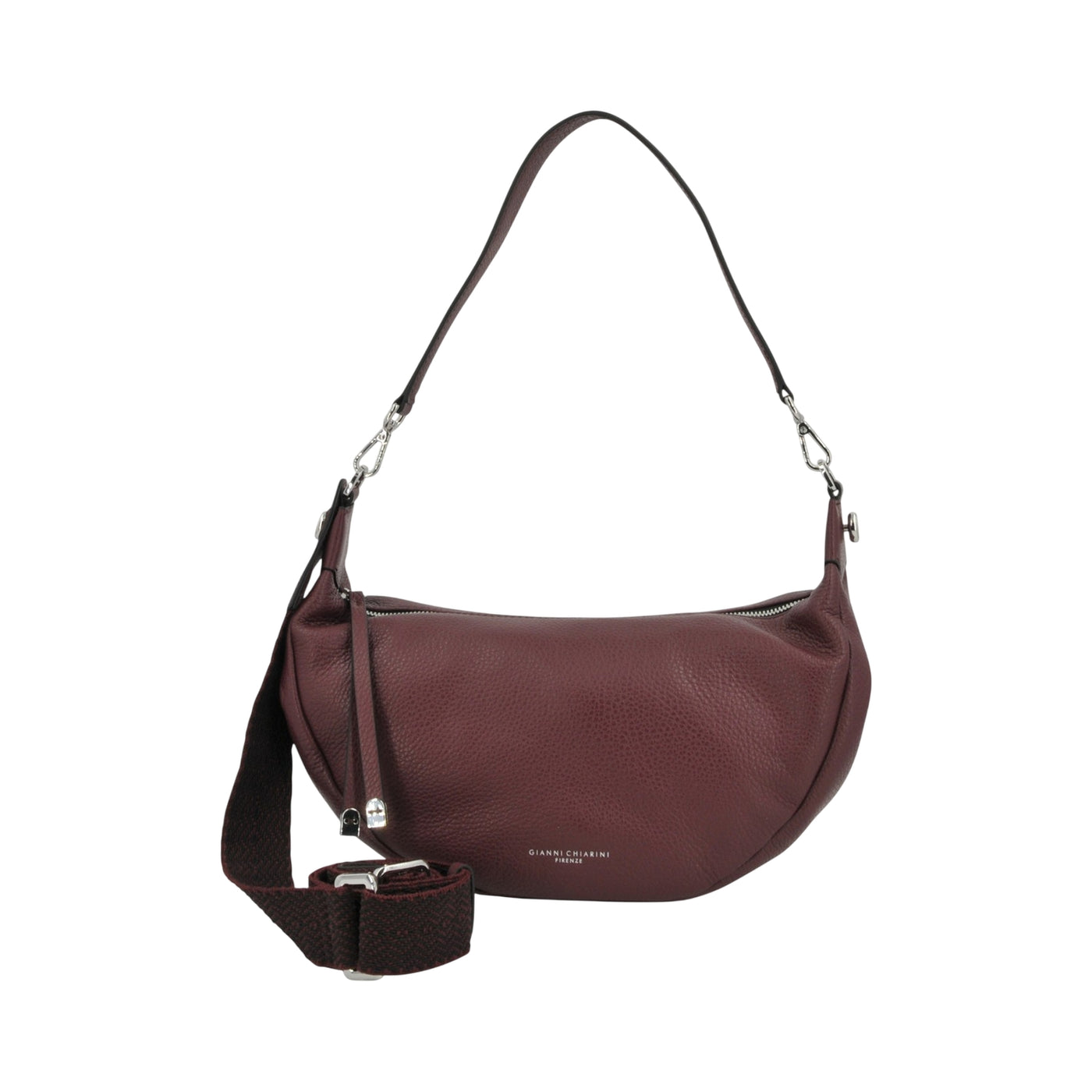 Borsa a spalla Donna a mezzaluna in pelle con tracolla