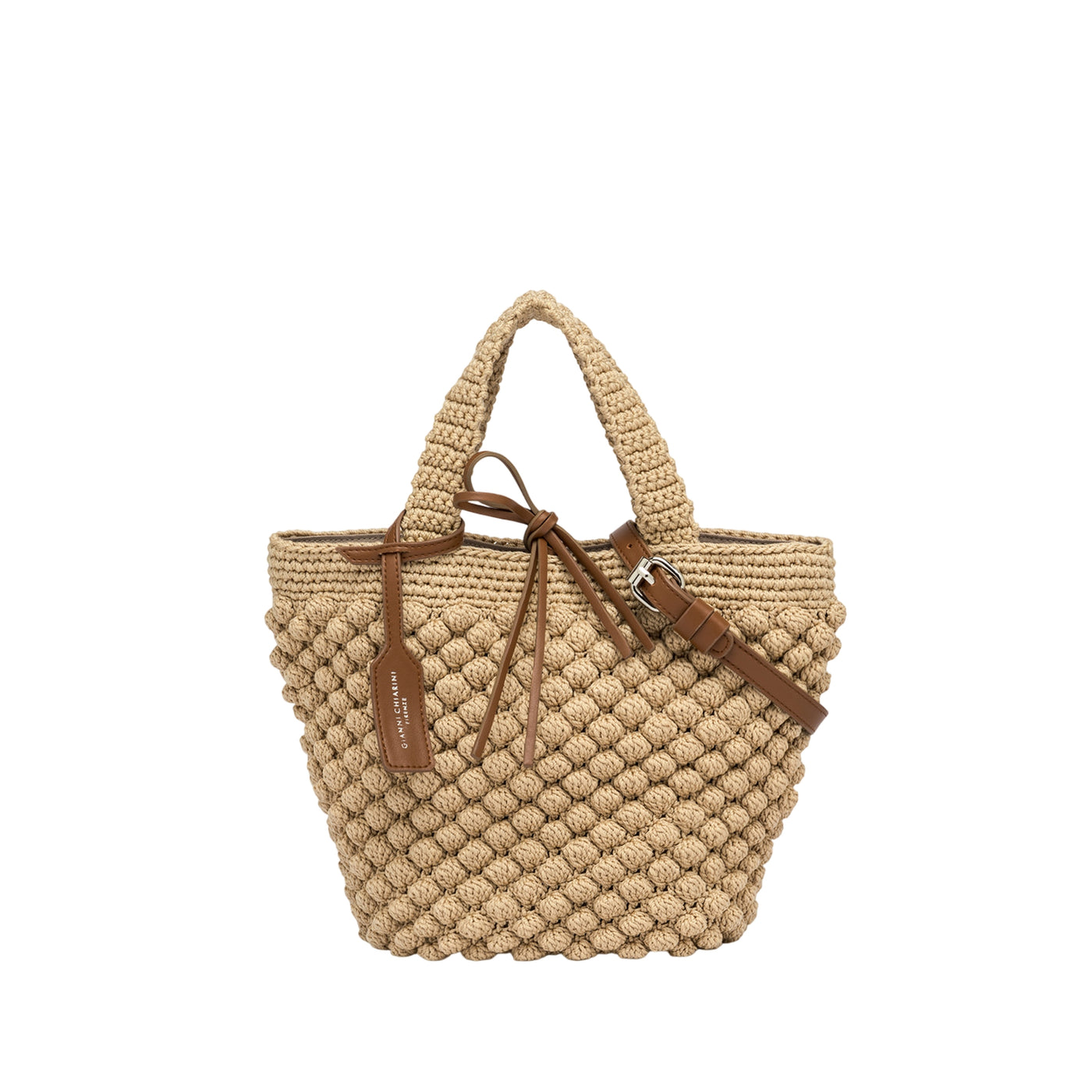 Borsa a mano da Donna effetto bubble beige