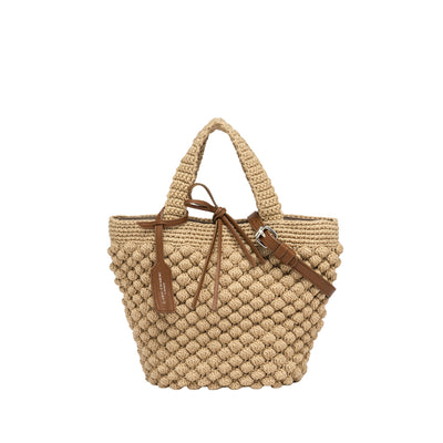 Borsa a mano da Donna effetto bubble beige