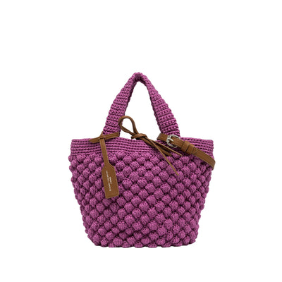 Borsa a mano da Donna effetto bubble viola