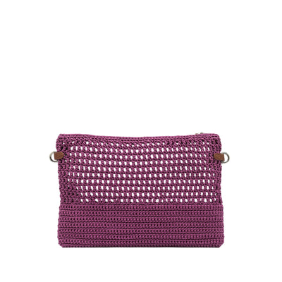 Borsa da Donna a tracolla Victoria traforata viola retro