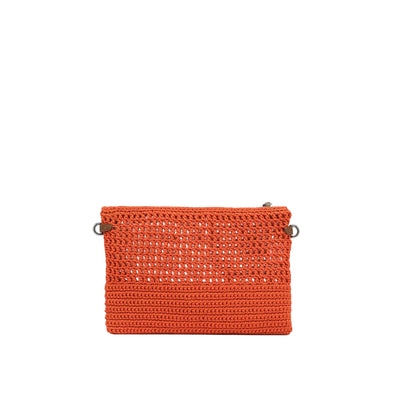 Borsa da Donna a tracolla Victoria traforata arancione retro
