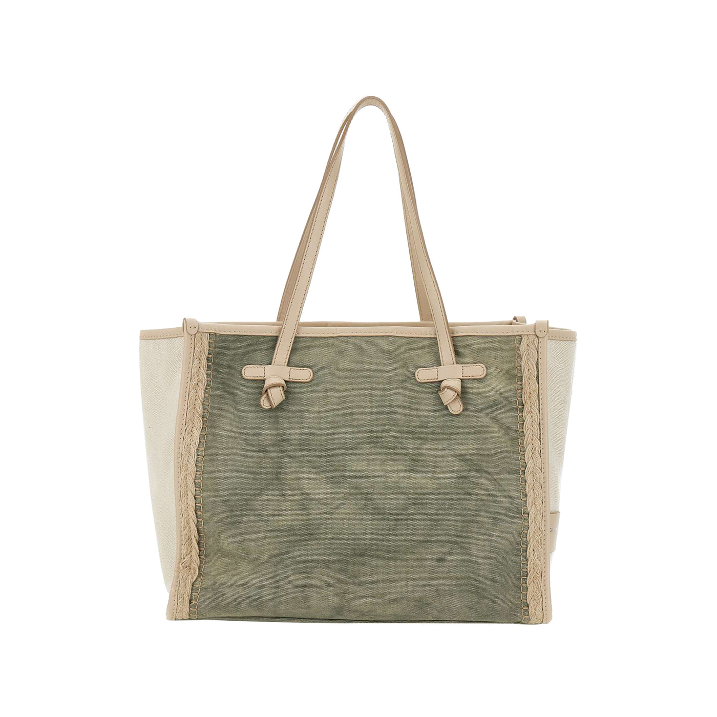 Borsa shopping Marcella in canvas Verde