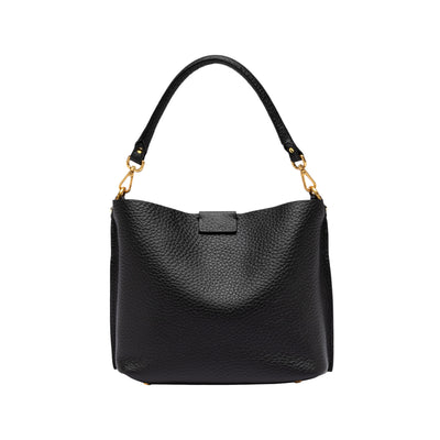 Borsa a mano Donna con manico con moschettoni Nero retro