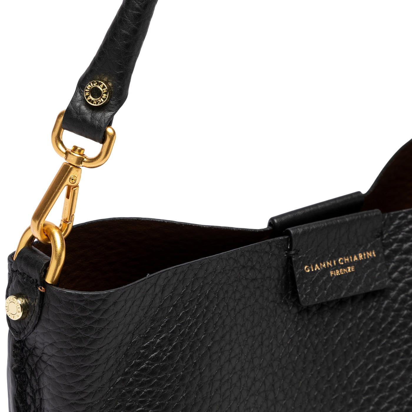 Borsa a mano Donna con manico con moschettoni Nero dettaglio