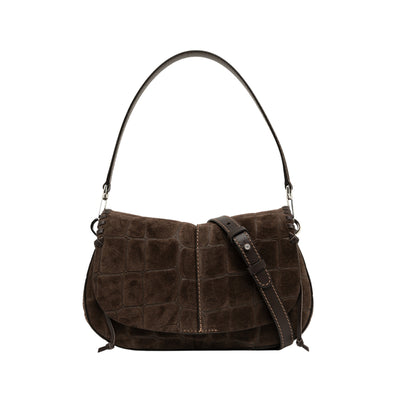 Borsa a spalla Donna con maxi stampa cocco Marrone