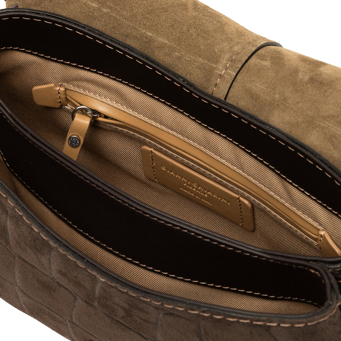 Borsa a spalla Donna con maxi stampa cocco Marrone interno