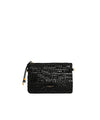 Pochette Donna Nefeli in paglia crochet Nero