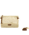 Pochette Donna in paglia crochet Beige