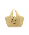 Maxi Borsa a spalla Donna in paglia beige