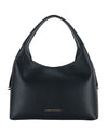 Borsa Hobo Donna con zip laterali Nero
