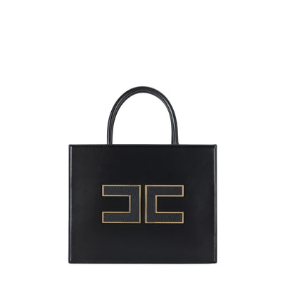 Borsa Donna grande con logo Nero
