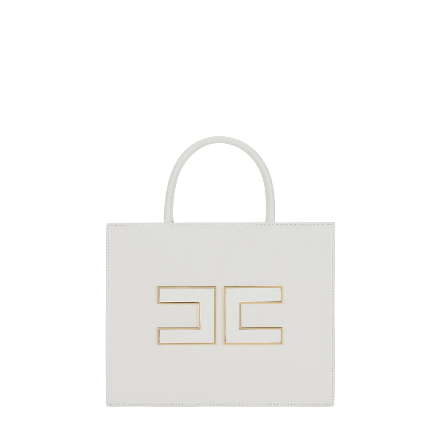 Borsa Donna grande con logo Bianco