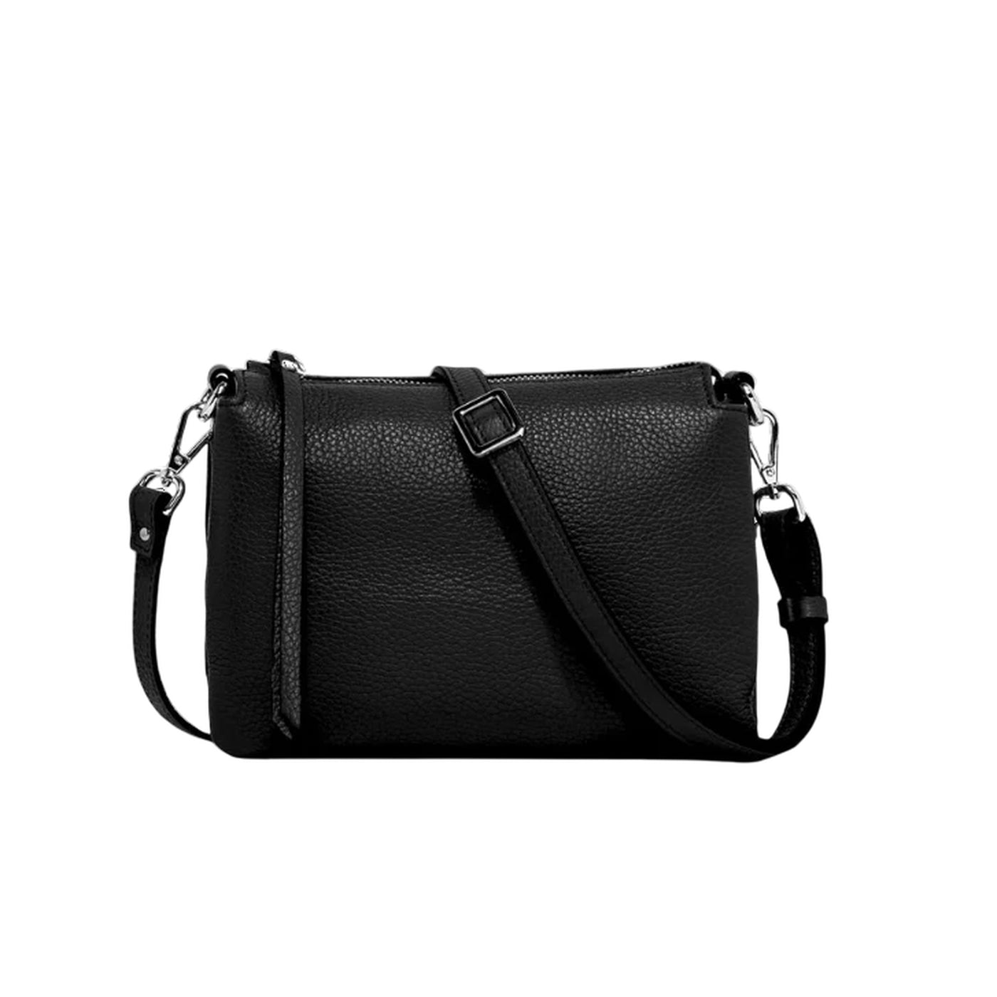 Borsa a tracolla Donna a tre scomparti nero retro