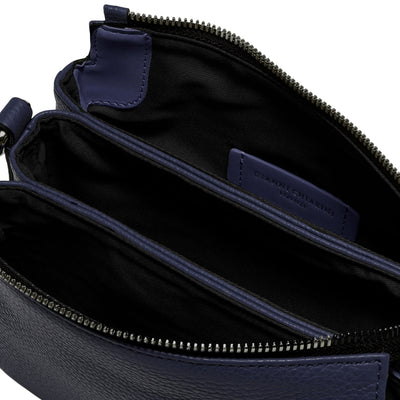 Borsa a tracolla Donna a tre scomparti navy interno