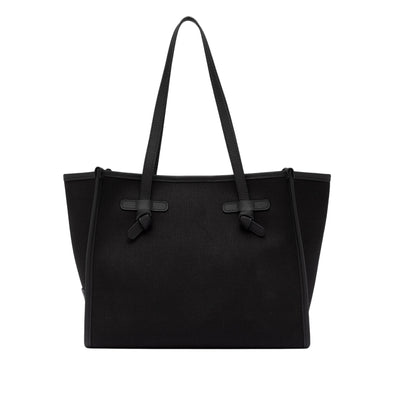 Borsa Shopper Donna in tessuto canvas Nero