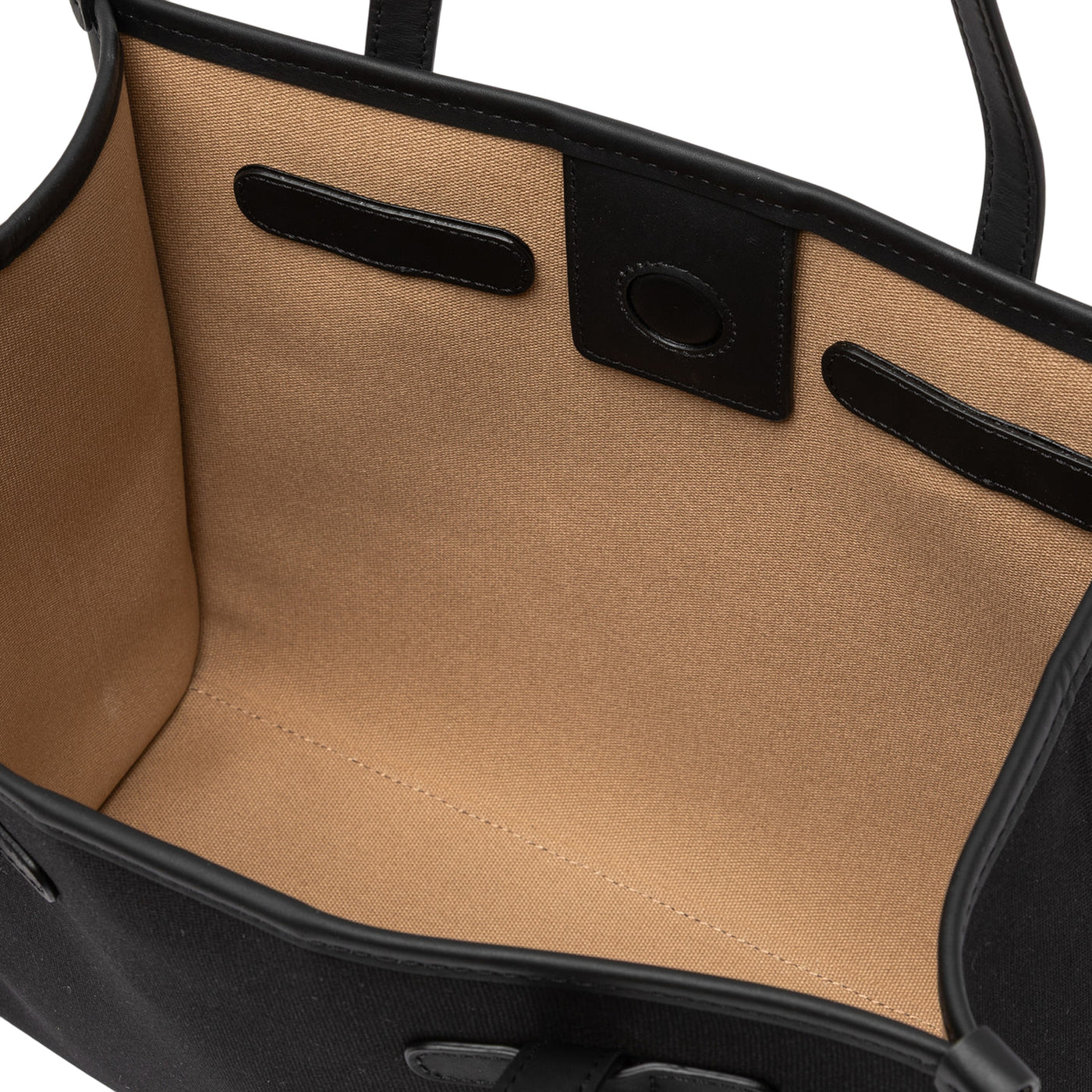 Borsa Shopper Donna in tessuto canvas Nero interno