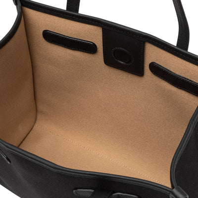 Borsa Shopper Donna in tessuto canvas Nero interno