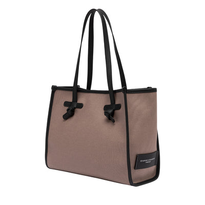 Borsa Shopper Donna in tessuto canvas Grigio