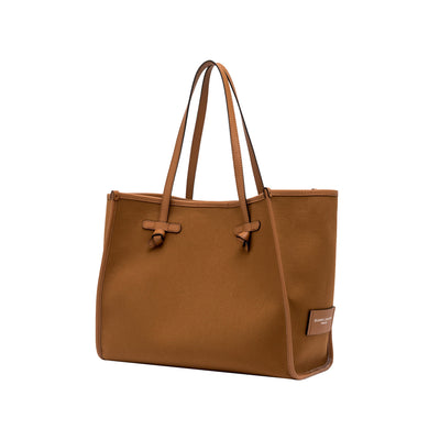 Borsa Shopper Donna Marcella Marrone laterale