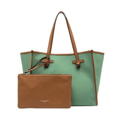 Borsa Shopper Donna Marcella Verde menta con pochette
