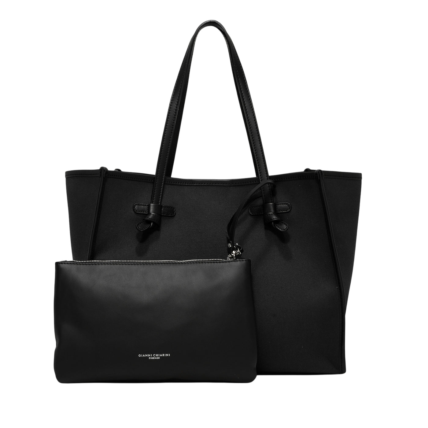 Borsa Shopper Donna Nero con pochette aggiunta