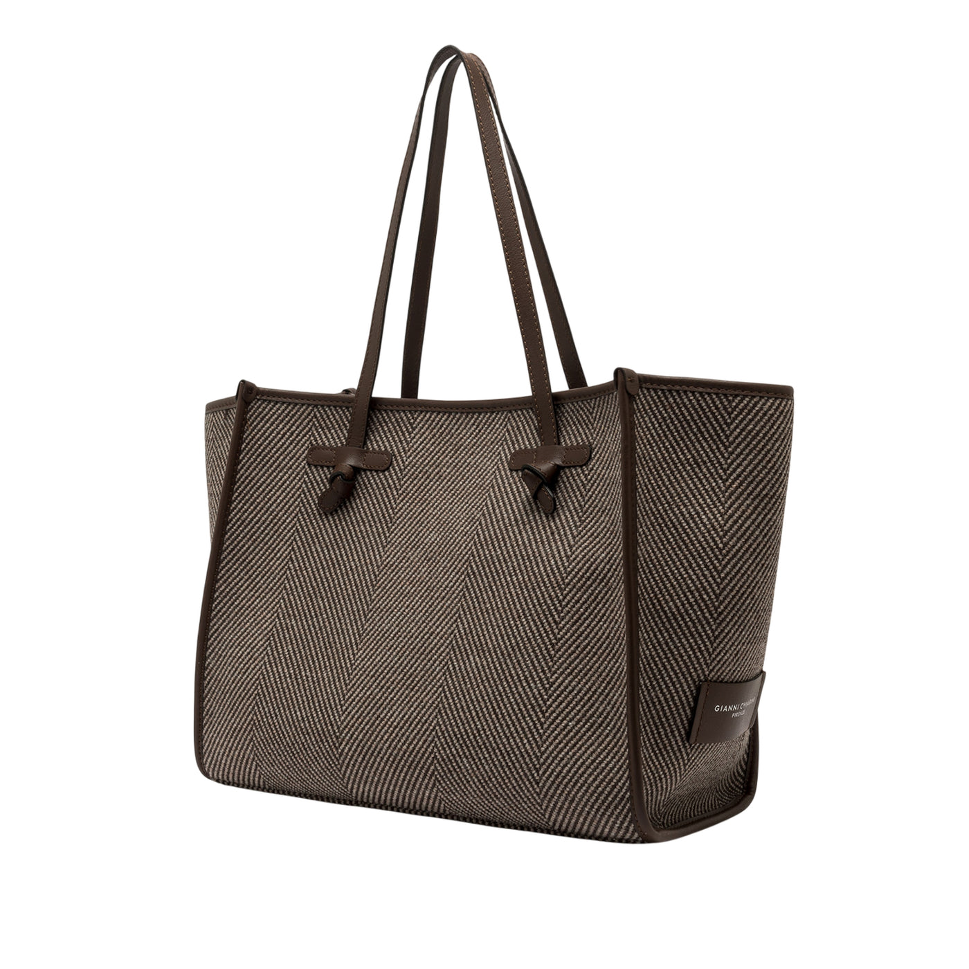 Borsa Shopper Donna Marcella in tessuto spigato