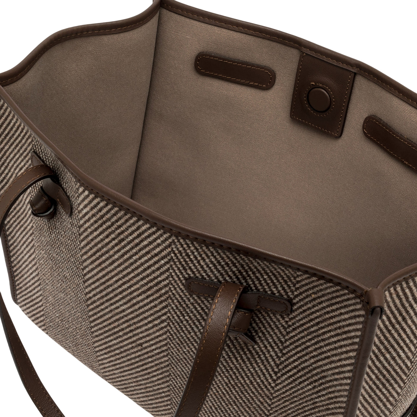 Borsa Shopper Donna Marcella in tessuto spigato interno