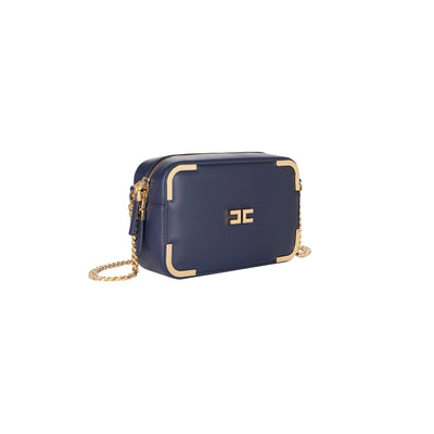 Borsa Donna Navy con tracolla a catena e chiusura zip