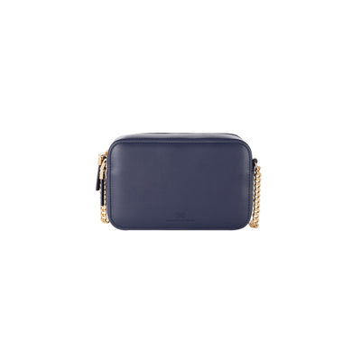 Borsa Donna Navy con tracolla a catena e chiusura zip