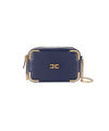 Borsa Donna Navy con tracolla a catena e chiusura zip