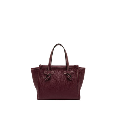 Borsa mini Donna Marcella laminata Bordeaux