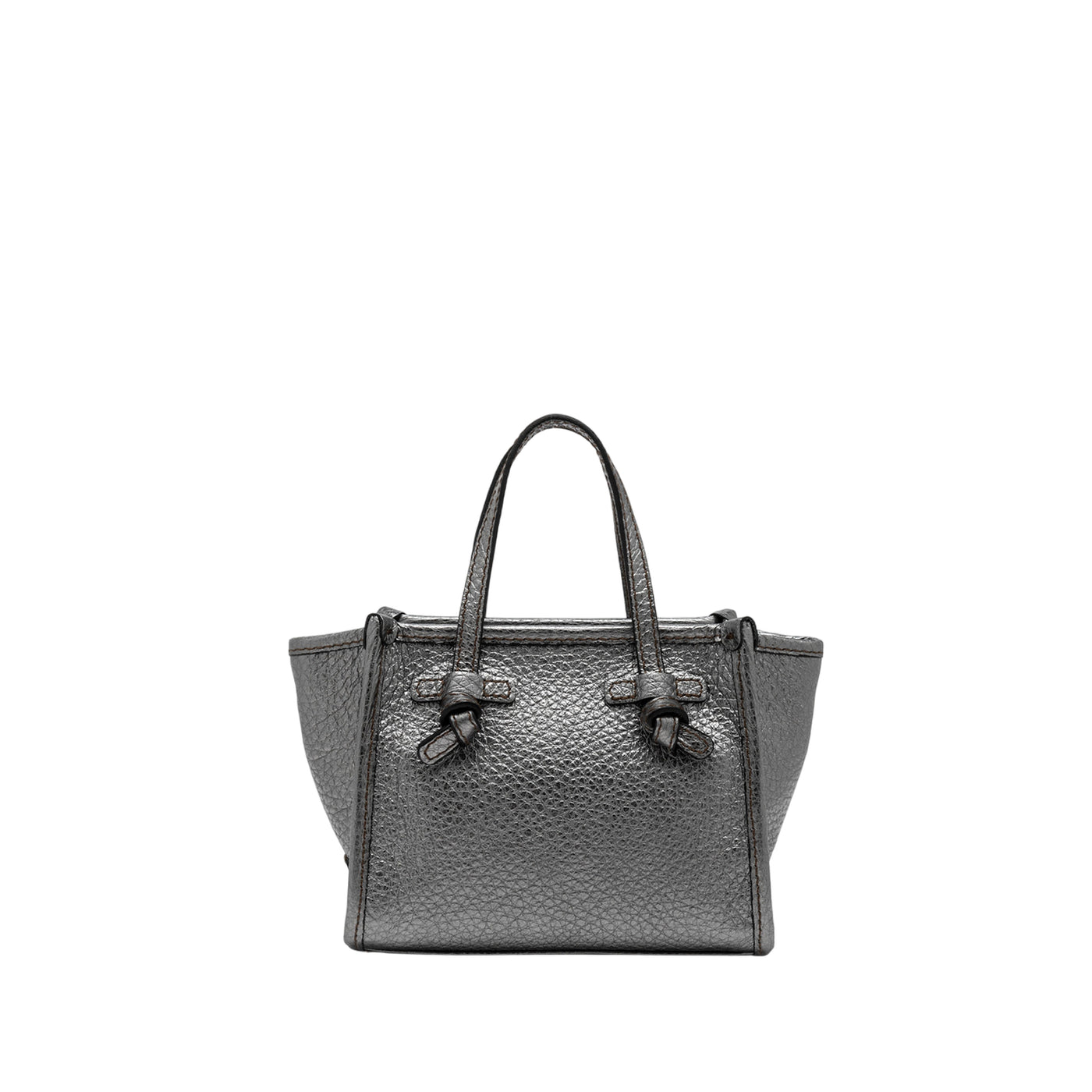 Borsa mini Donna Marcella laminata Argento