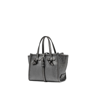 Borsa mini Donna Marcella laminata Argento