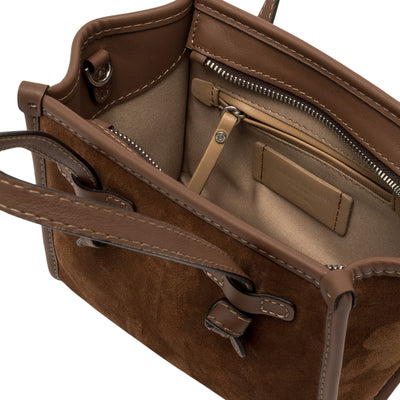 Borsa Donna a mano Miss Marcella piccola marrone interno