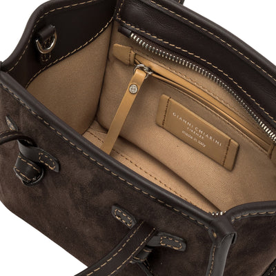 Borsa Donna a mano Miss Marcella piccola marrone scuro interno
