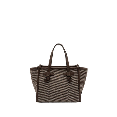 Borsa Donna a mano piccola in lana spigata