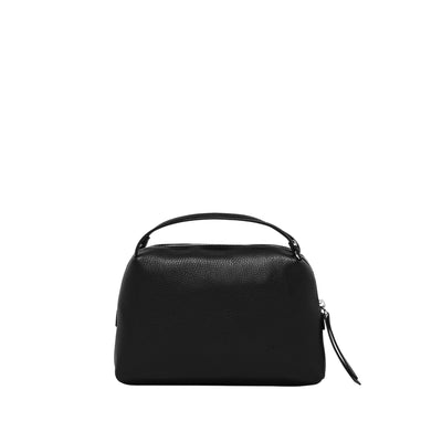 Borsa a mano Alifa Donna in pelle martellata nera