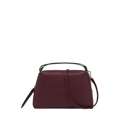 Borsa a mano Alifa Donna in pelle martellata bordeaux