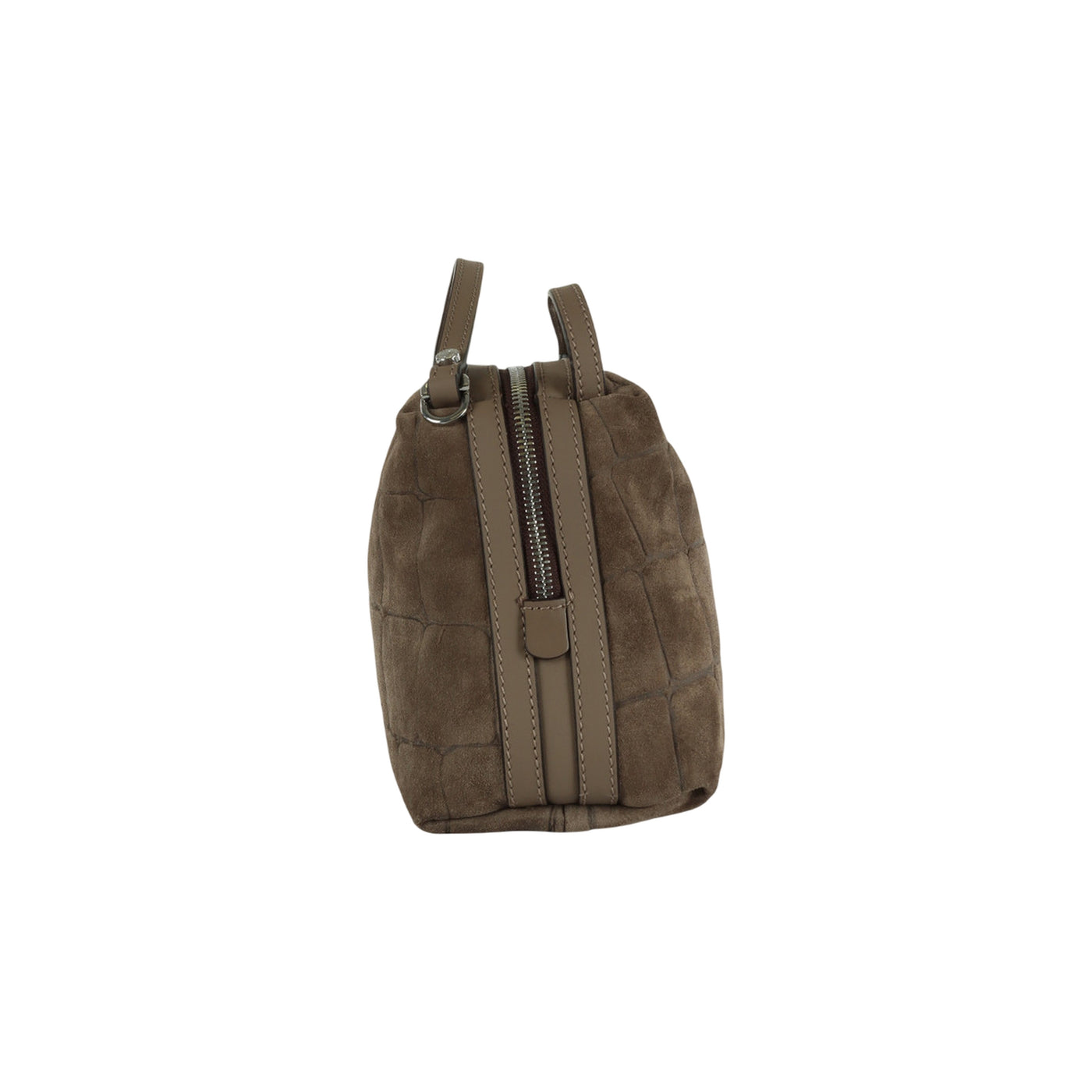 Borsa a mano Donna in suede con motivo cocco laterale