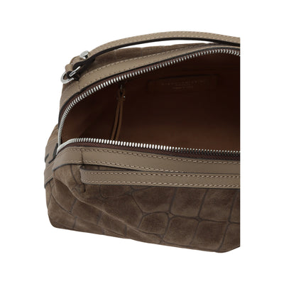 Borsa a mano Donna in suede con motivo cocco dettaglio