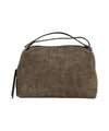 Borsa a mano Donna in suede con motivo cocco