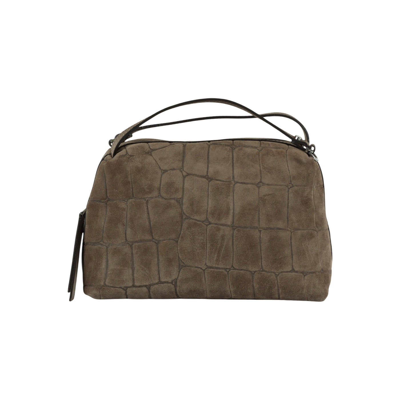 Borsa a mano Donna in suede con motivo cocco