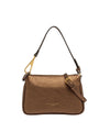 Borsa a spalla Donna in pelle bronzo con logo