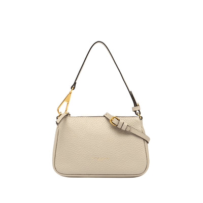 Borsa a spalla Donna in pelle bianca con logo