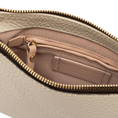Borsa a spalla Donna in pelle bianca con logo interno